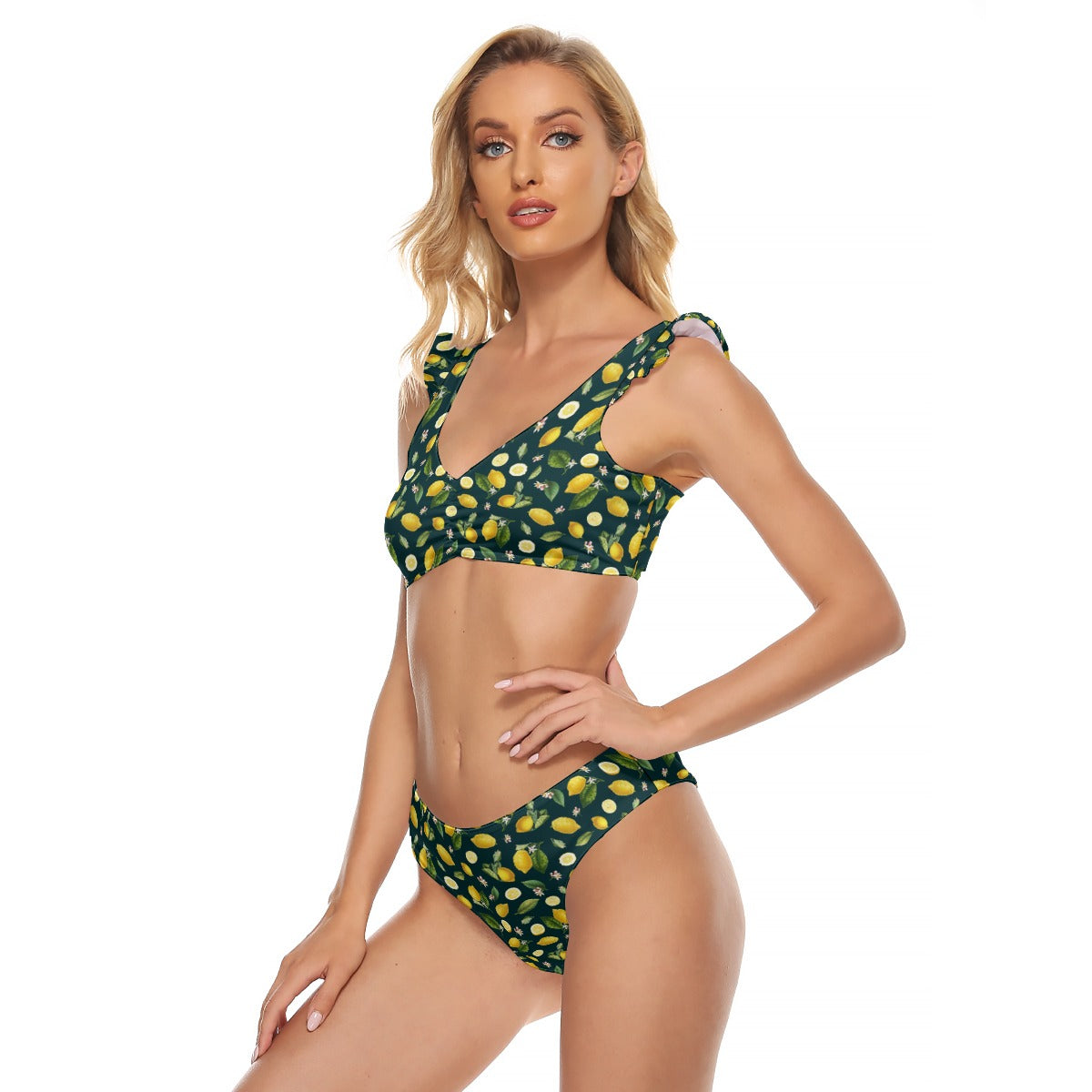Zesty Lemon Ruffle Bikini