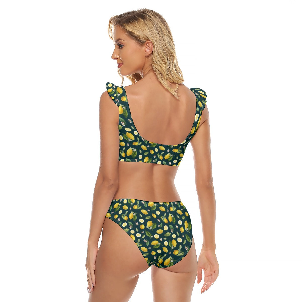 Zesty Lemon Ruffle Bikini
