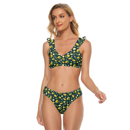 Zesty Lemon Ruffle Bikini